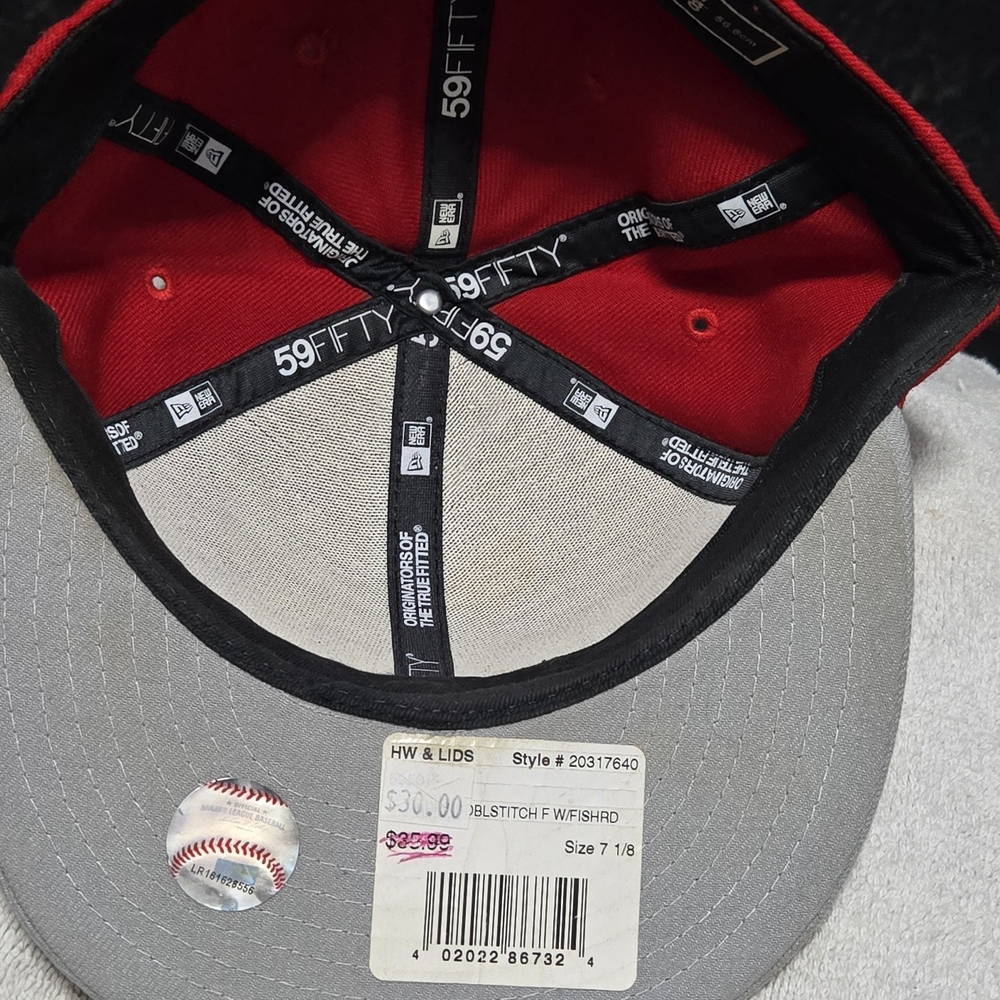New Era 59FIFTY Red & Gray Fitted Hat - Picture 2 of 2
